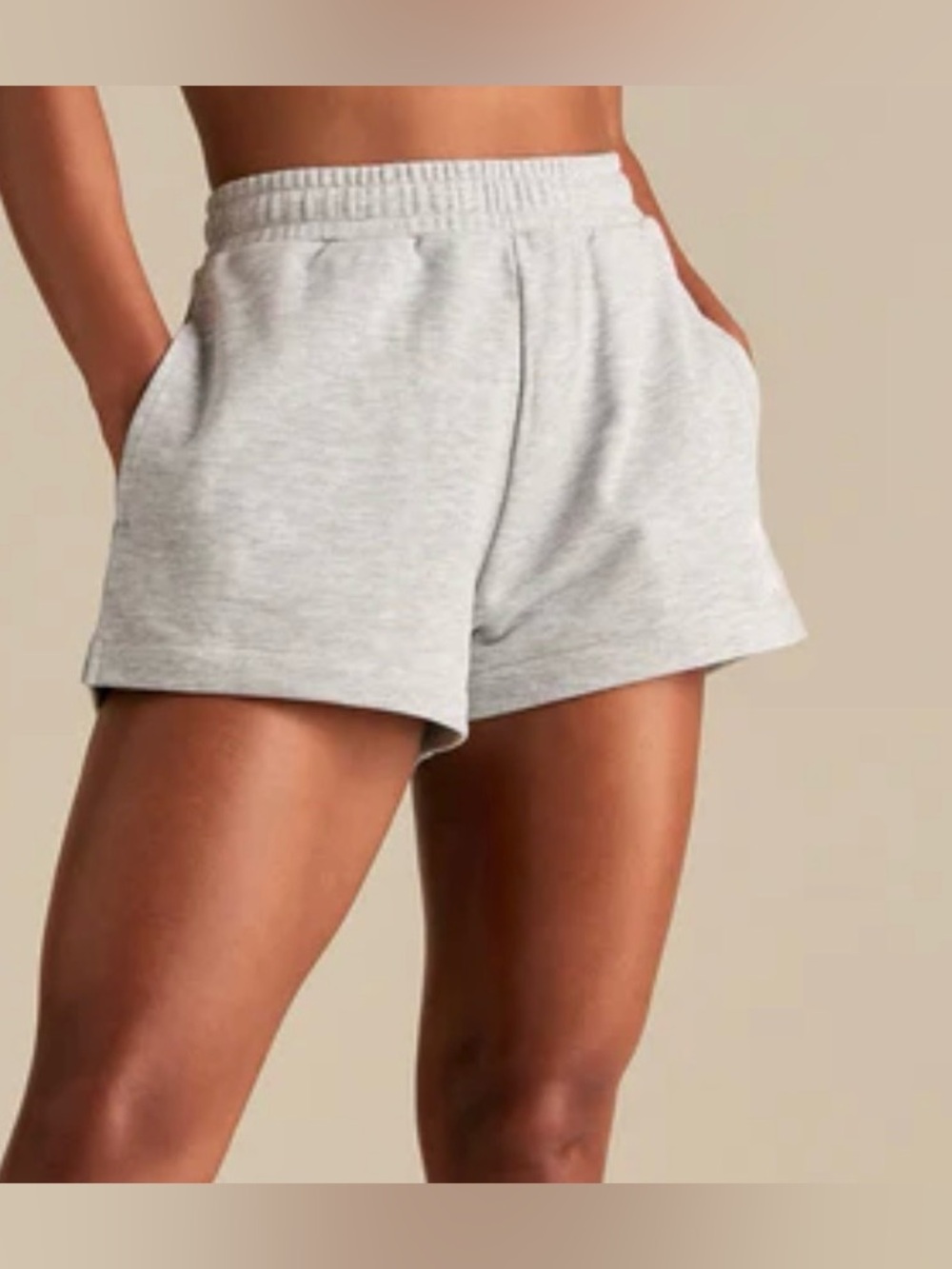 PrettyLittleThing Light Gray Athletic Knit Shorts